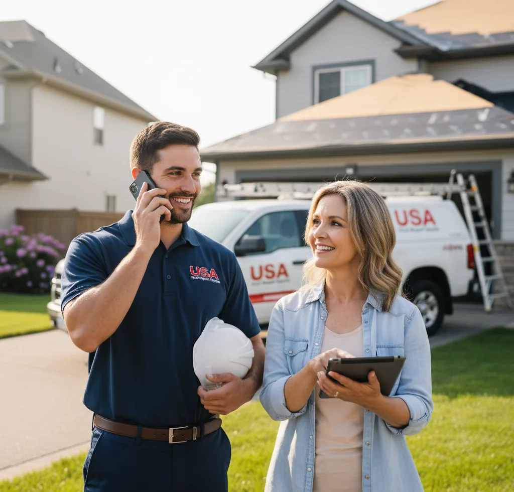 USA Roof Repair Experts customer support in Newton
